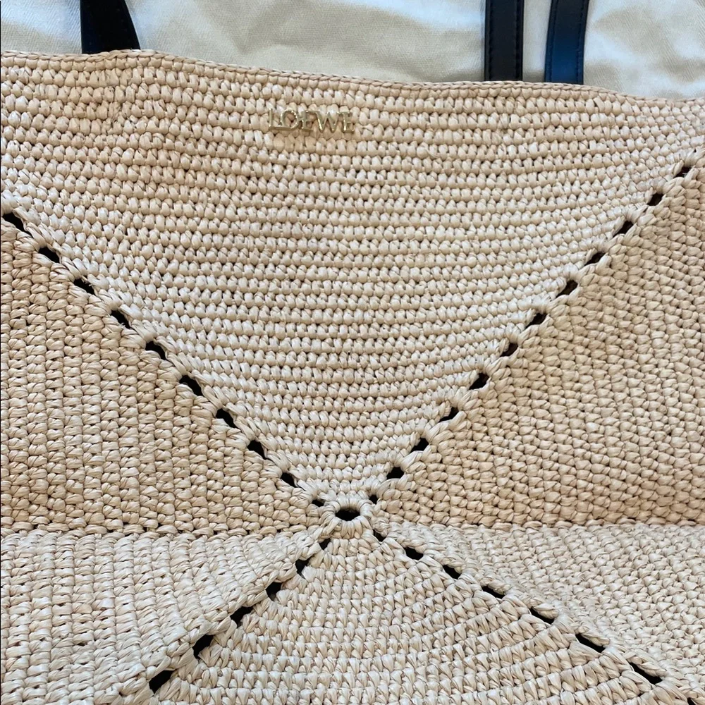 Loewe puzzle raffia Bag - Picture 3 of 11